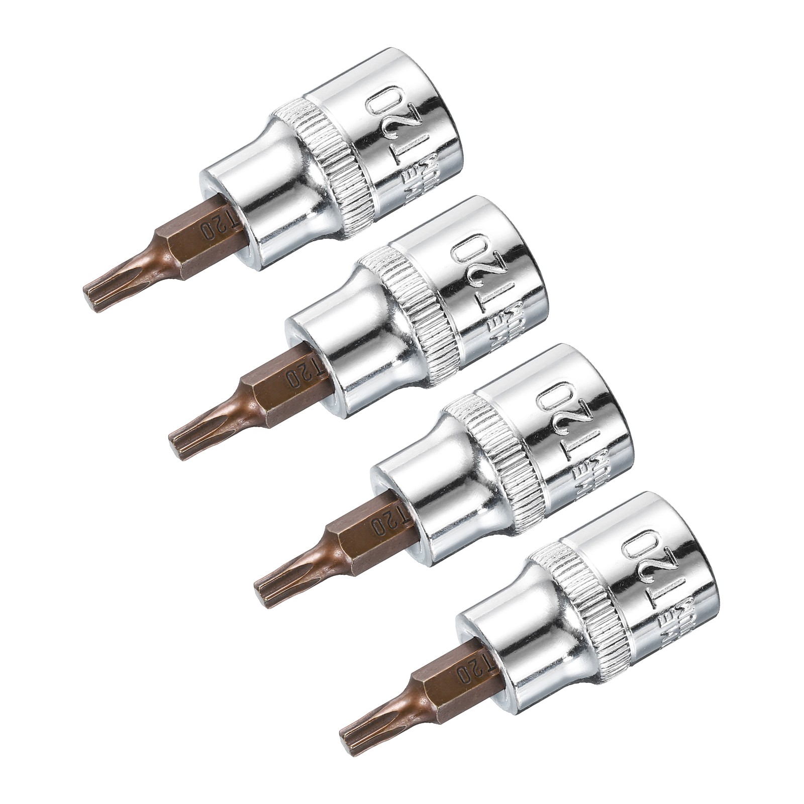 3/8-Inch Drive Bit Socket Torx T20 S2 Steel 48mm Length 4 Pcs