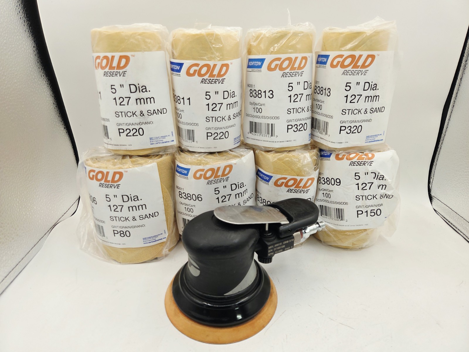 Dynabrade 56815 Orbital Sander Polisher 5". 12,000RPM 3/16"Orbit