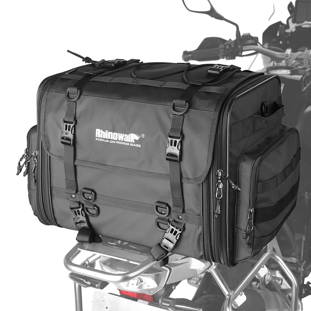 Rhinowalk Motorcycle Rear Seat Bag Luggage Waterproof 19-80L Motor Tail Bag 1pc