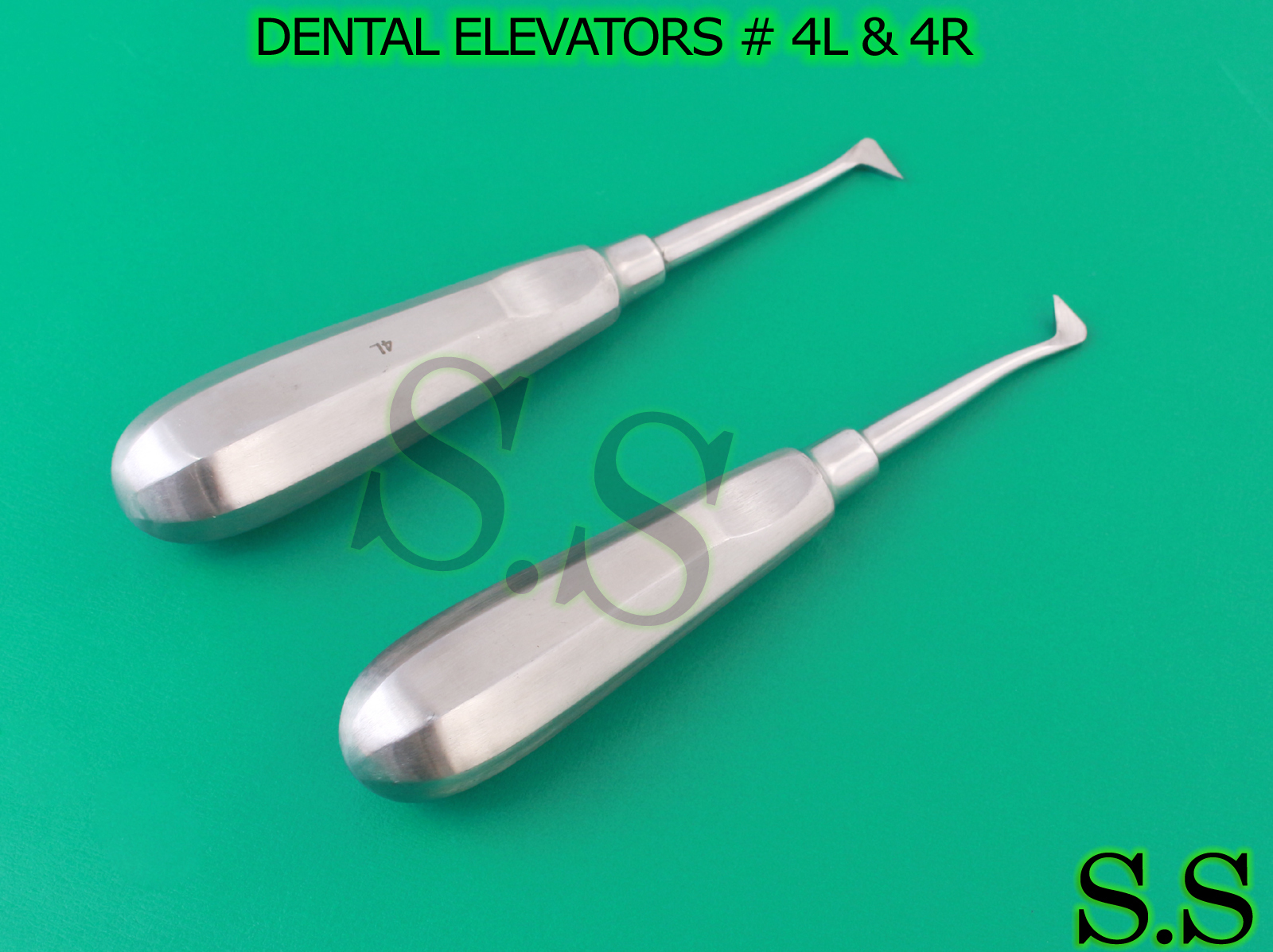 02 NEW DENTAL ELEVATORS # 4L & 4R SURGICAL INSTRUMENTS