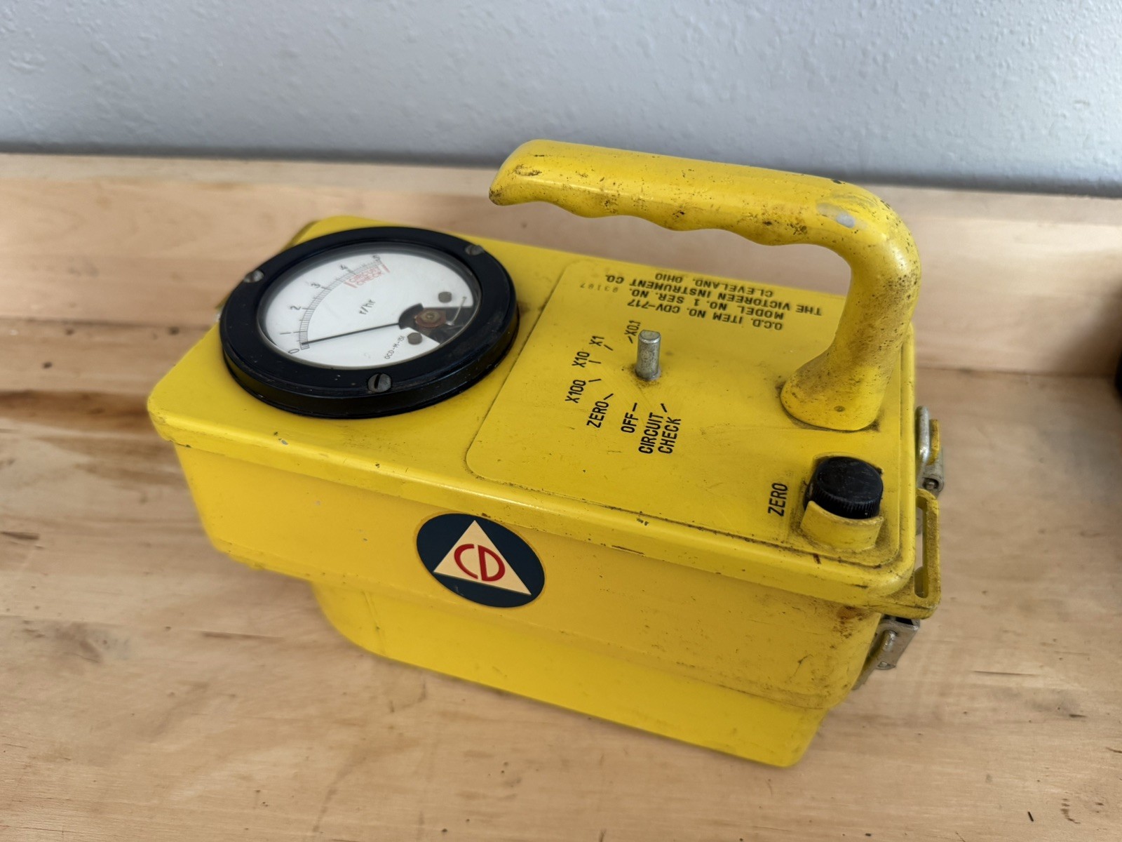 Victoreen Geiger Counter CDV-717 Model No 1 Vintage - UNTESTED
