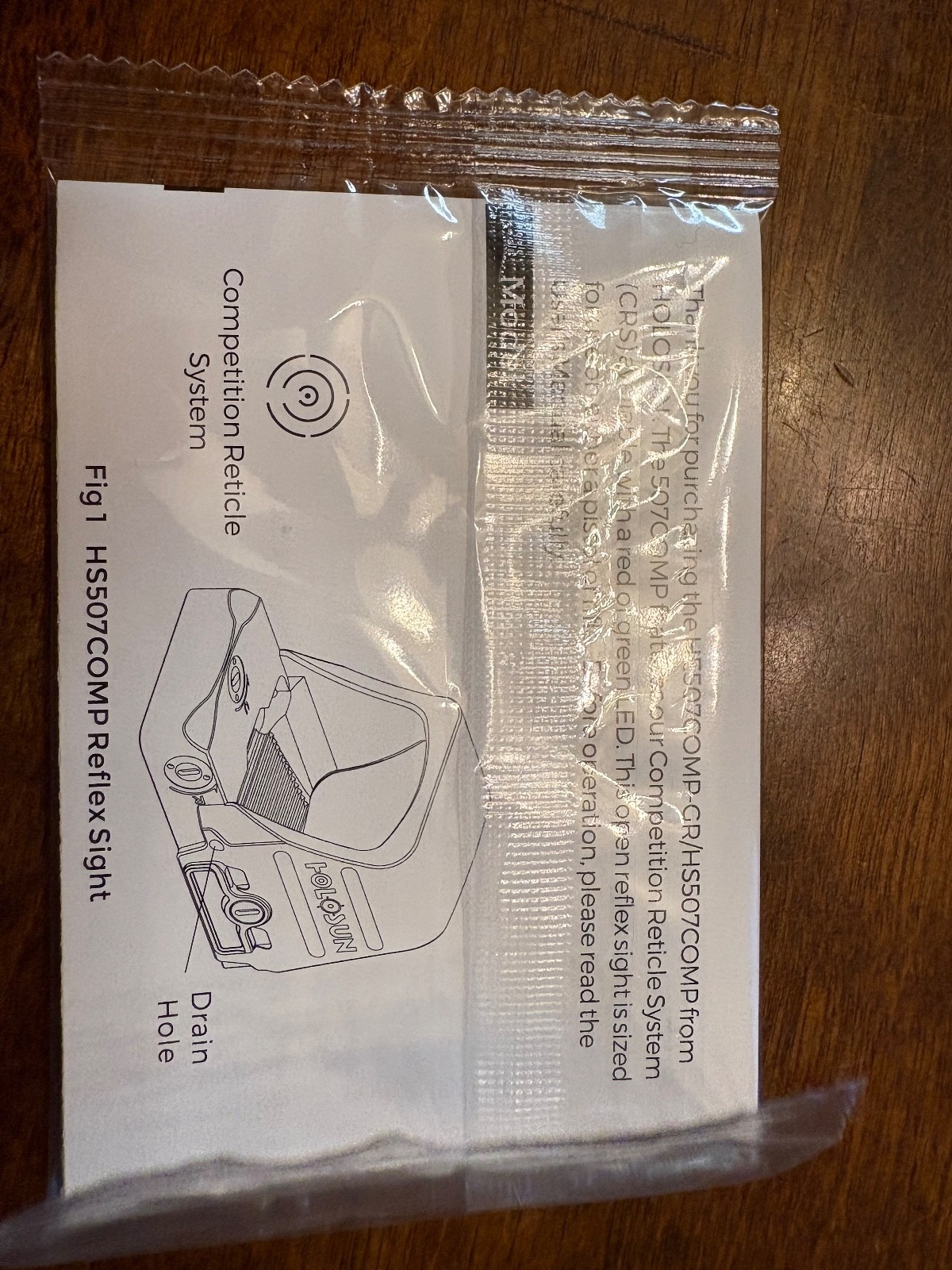 Holosun HS507COMP OEM Instruction User Manual