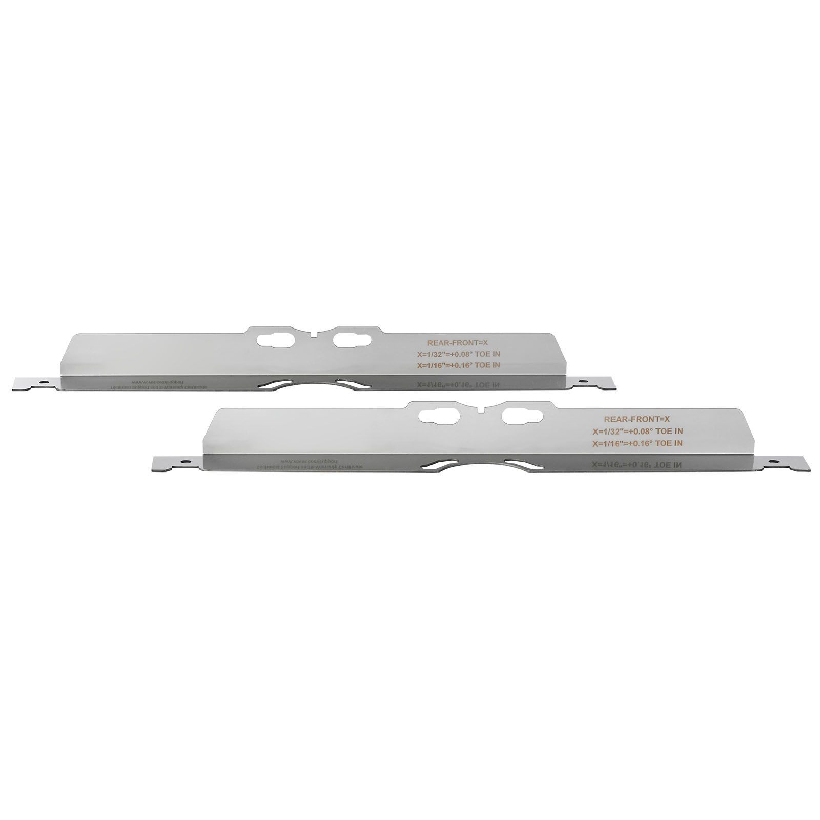 Stainless Wheel Alignment Toe Plates 2-Pack w/ 2 Tapes