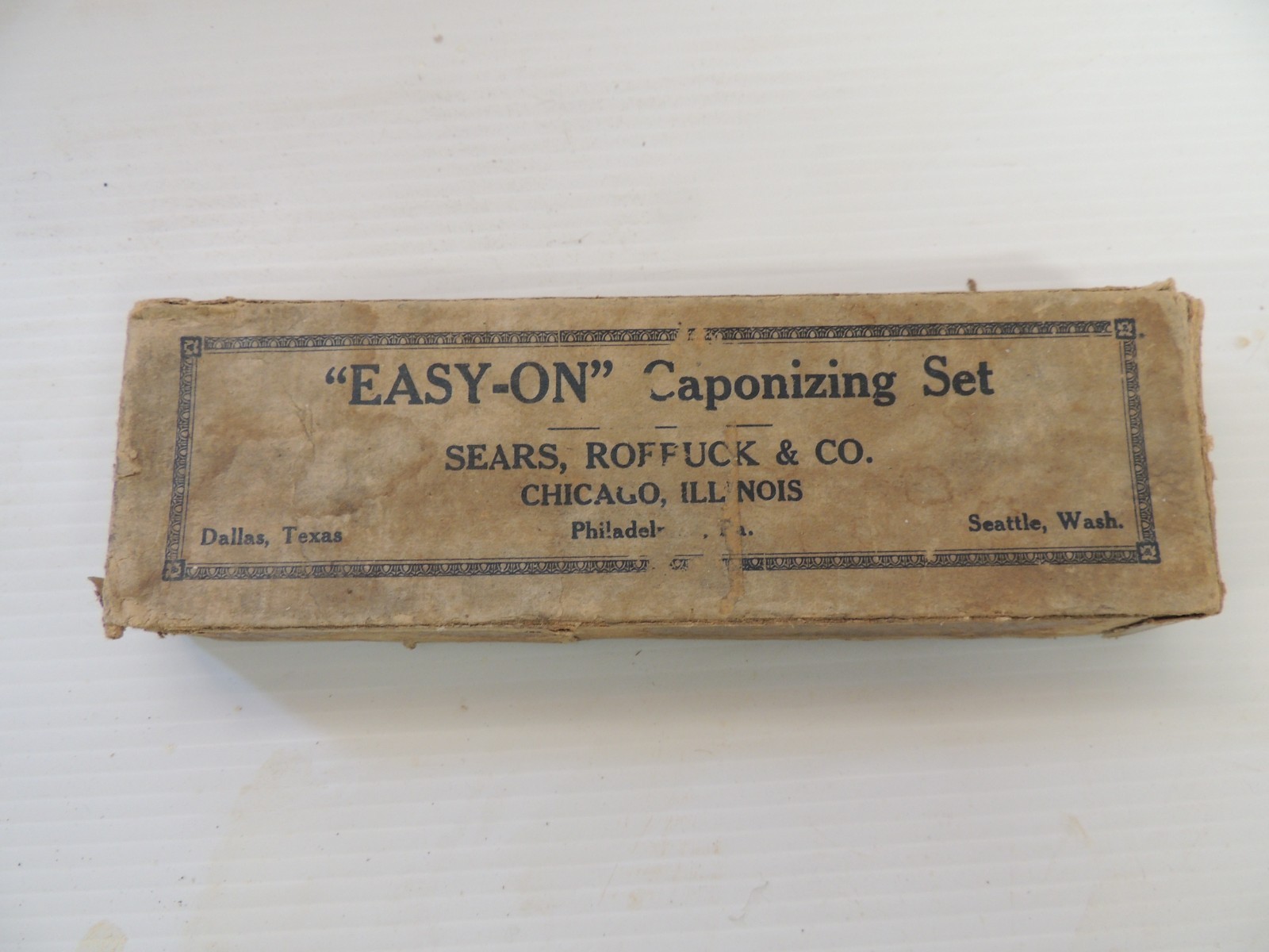 Antique Sears, Roebuck & Co. "Easy-On" Caponizing Set Farm Tool Castration