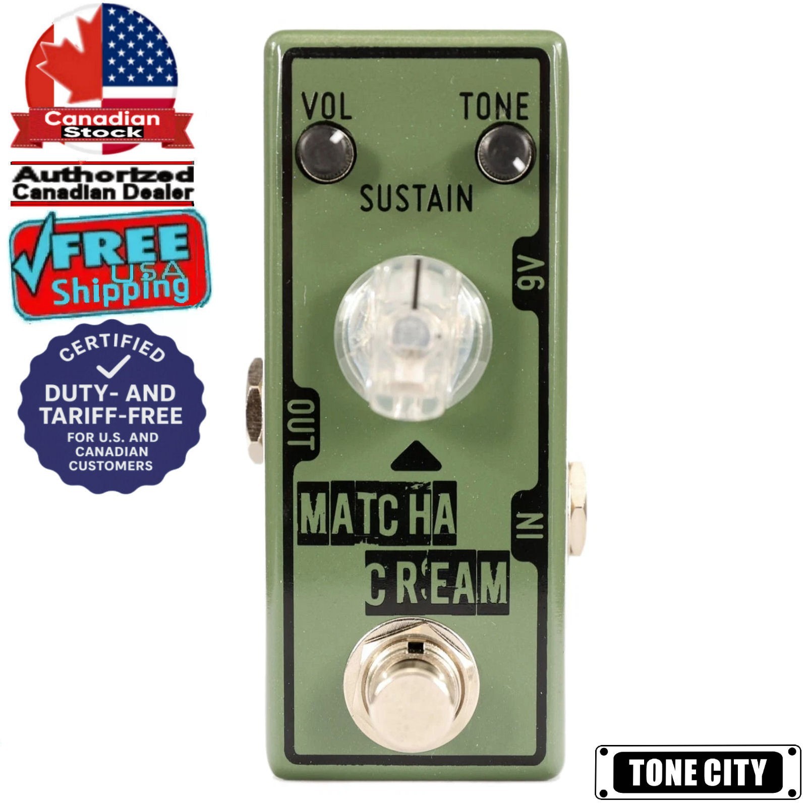 Tone City Matcha Cream Fuzz Guitar Effect Pedal TC-19 Canadian Stock  NEW!
