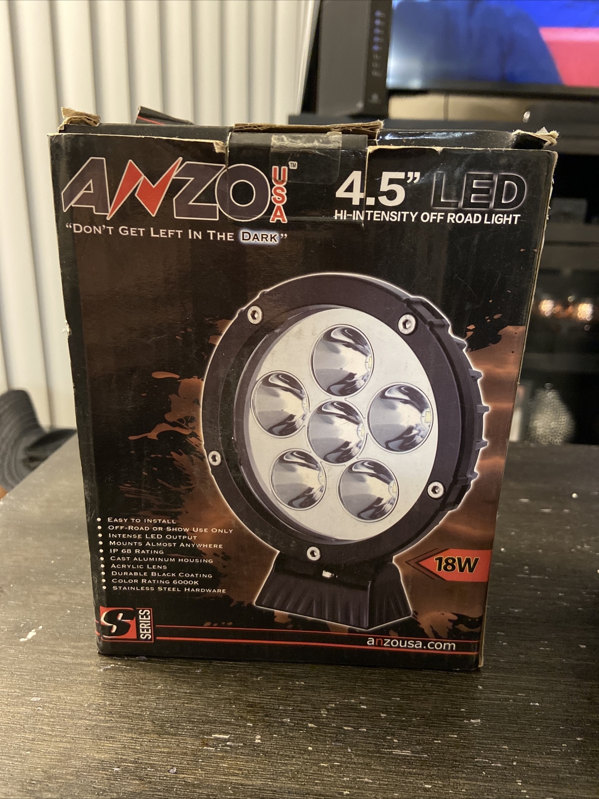 AnzoUSA 4.5inch LED HiIntensity Off Road Spot Light 18 Watt One Light