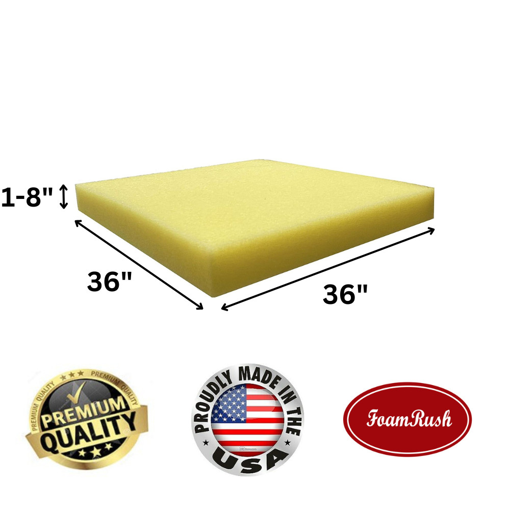 FoamRush 36" x 36" Water-Resistant Dry Fast Foam Outdoor & Marine Furniture