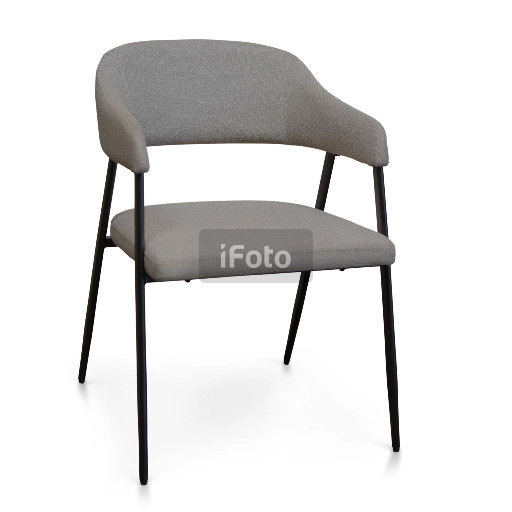 Maxwell Dining Chair Set of 2 Gray - Upholstered with Arms by Gingko