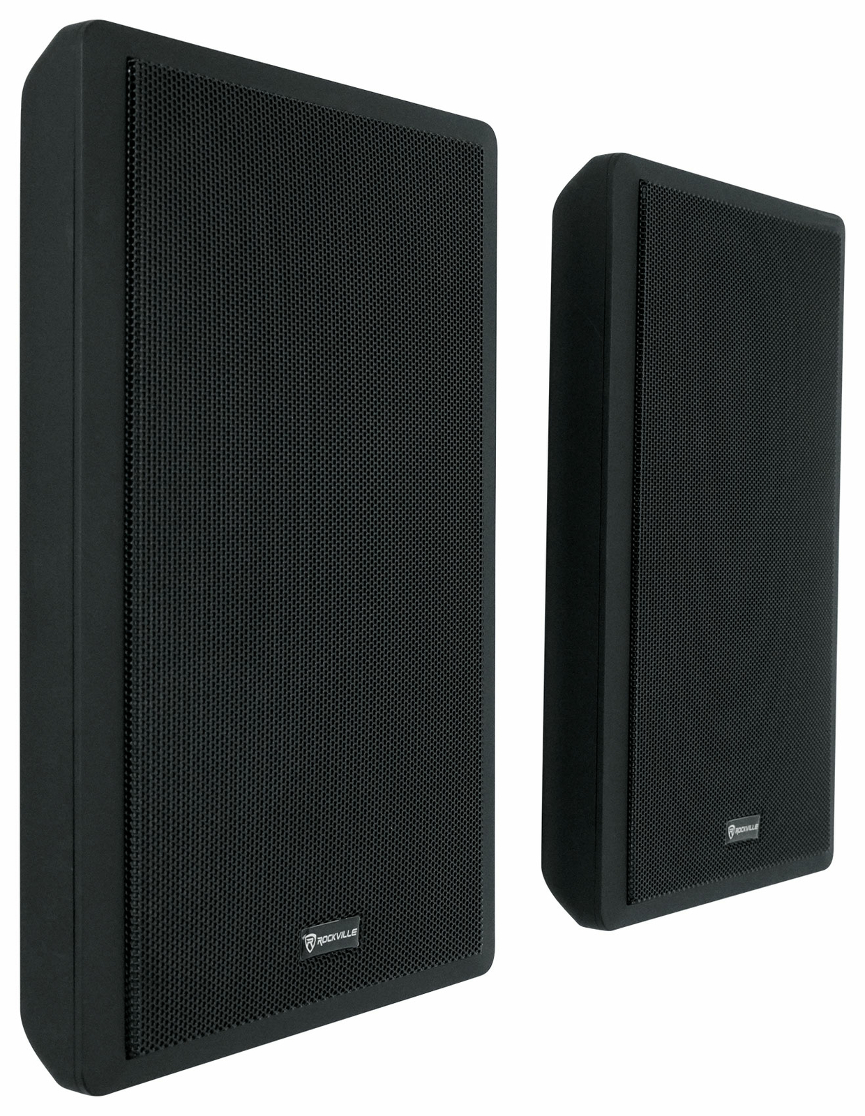 (2) Rockville RockSlim Black 5.25" Commercial Restaurant/Bar/Cafe Wall Speakers