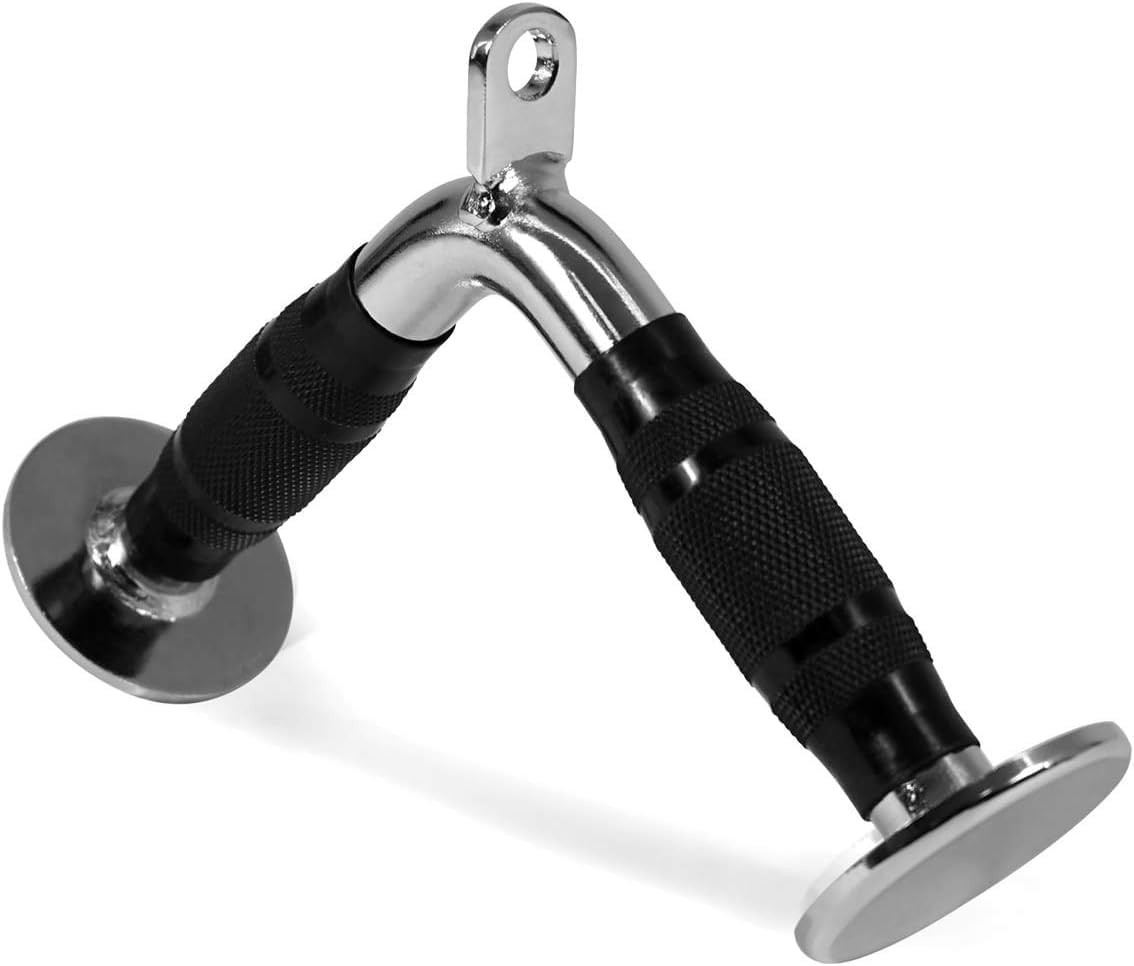 Cable Machine Attachment Row Handles Tricep Rope Straight Bar V Bar LAT