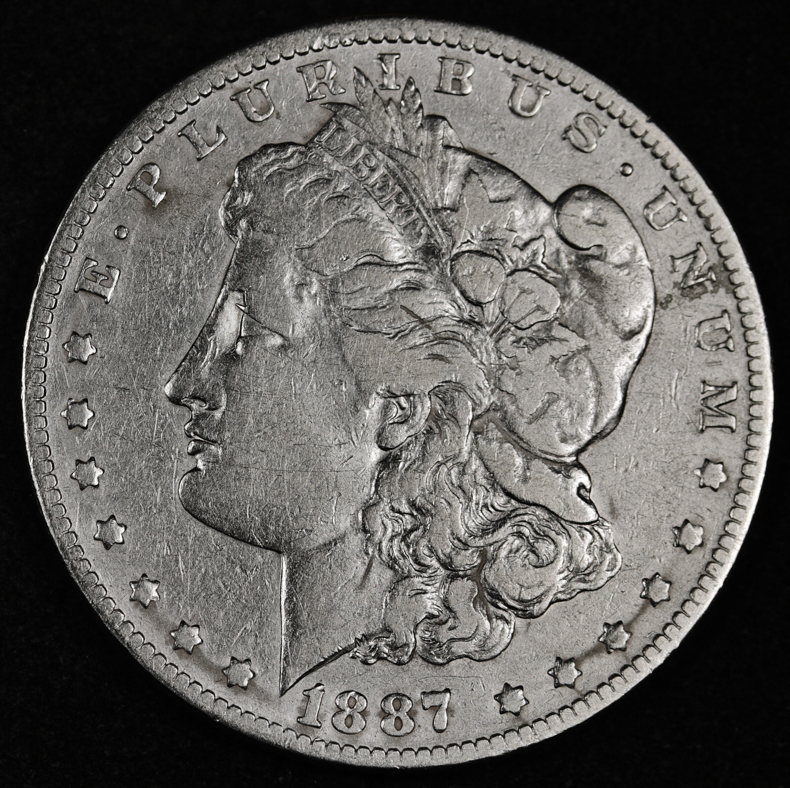 1887-o Morgan Silver Dollar.  Better Grade.  Inventory I.  182966