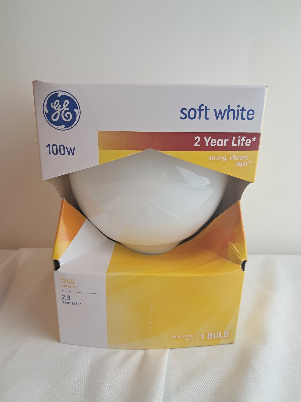 GE 100-Watt Soft White Frosted White Old Style G40 Globe Light - 1260 Lumens
