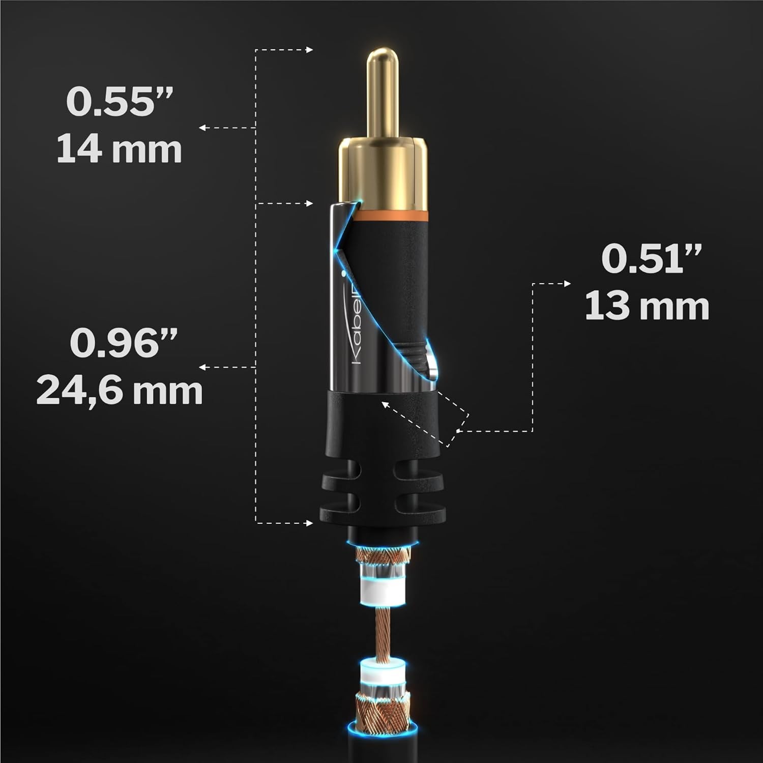 KabelDirekt – RCA/Phono Y Cable – 10ft Long – 1 to 2 RCA/Phono, 10 feet