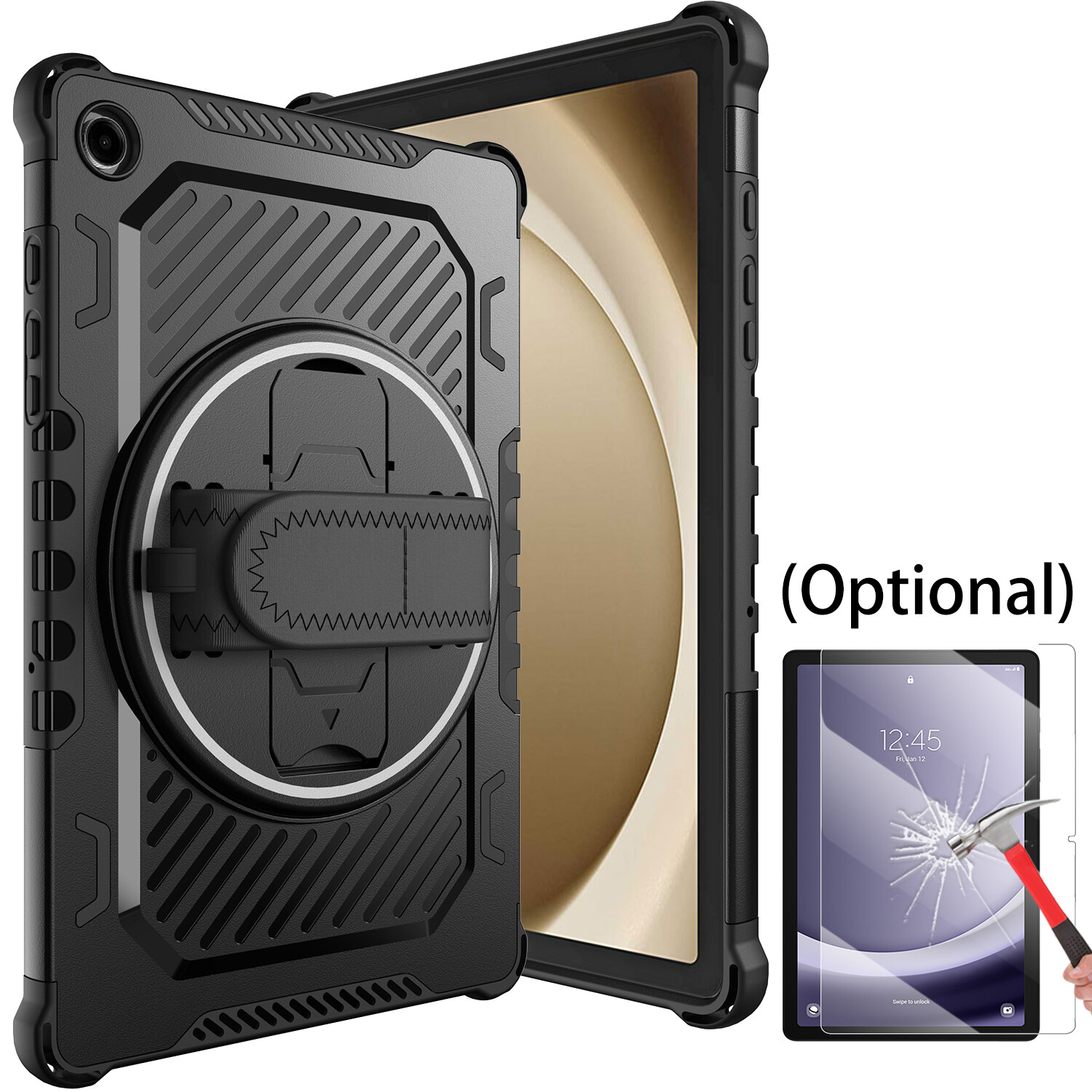 360° Rotatable Tablet Case Cover For Samsung Galaxy Tab A11+ Screen Protector