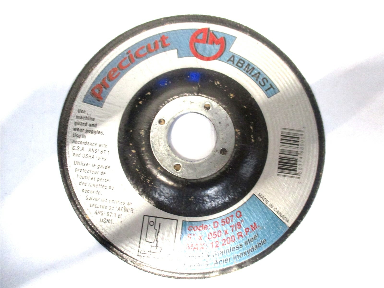Abmast (D507Q) 5 x .050 x 7/8 Precicut Depressed Center Cut-off Wheels - 9 QTY