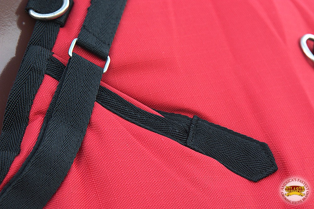 HILASON 600D Winter Waterproof Poly Horse Blanket Belly Wrap Red | Sheet