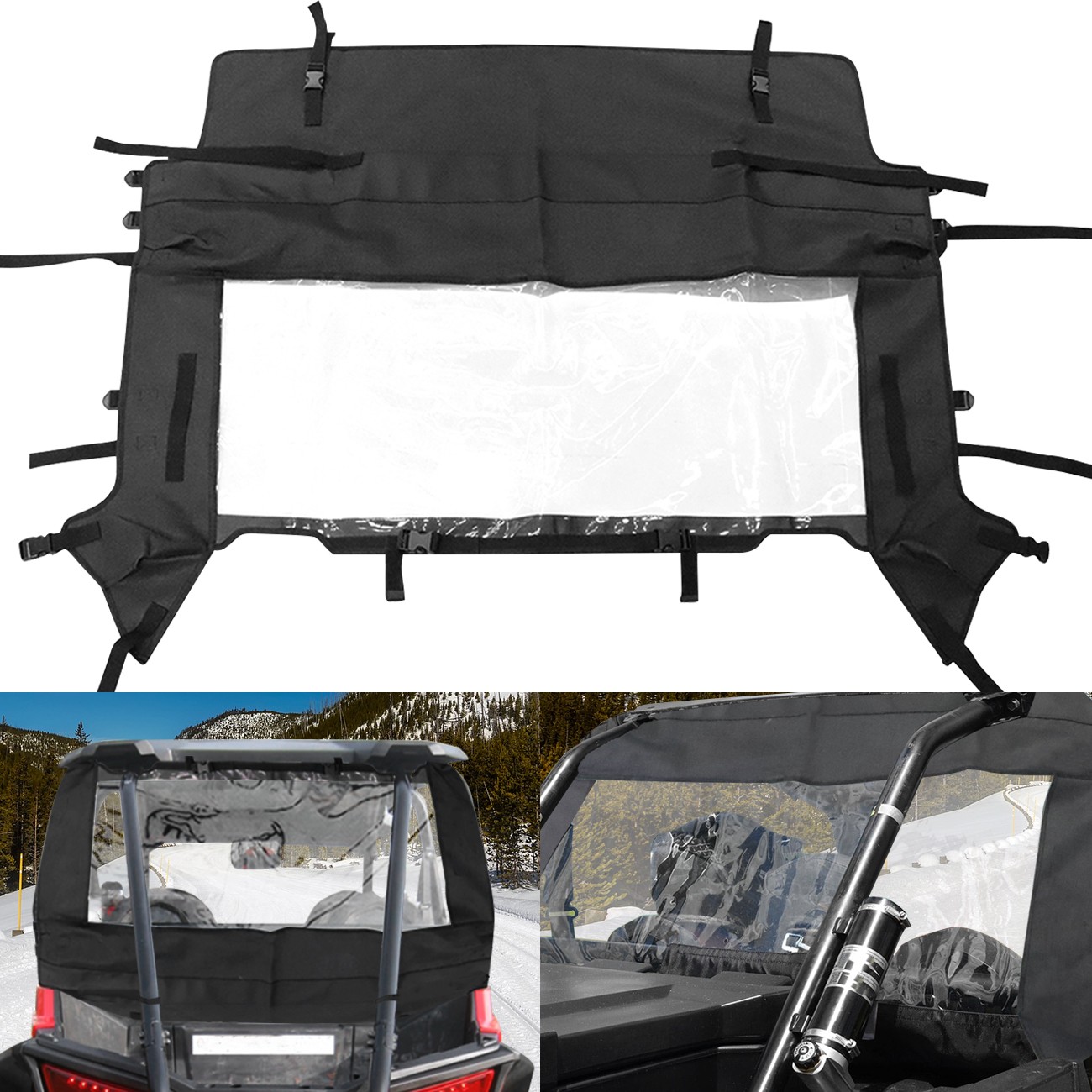 Rear Soft Window For Polaris RZR S 900 XP 1000 Turbo EPS 15-23 RZR S 900 UTV