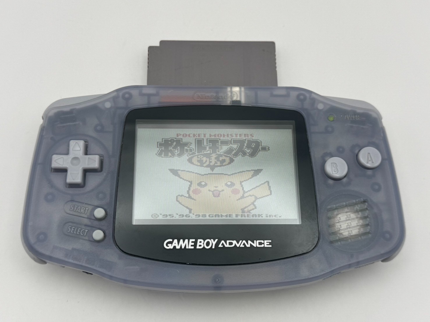 Nintendo Game Boy Advance Clear Gray AGB-001 Console Japan Tested 15+