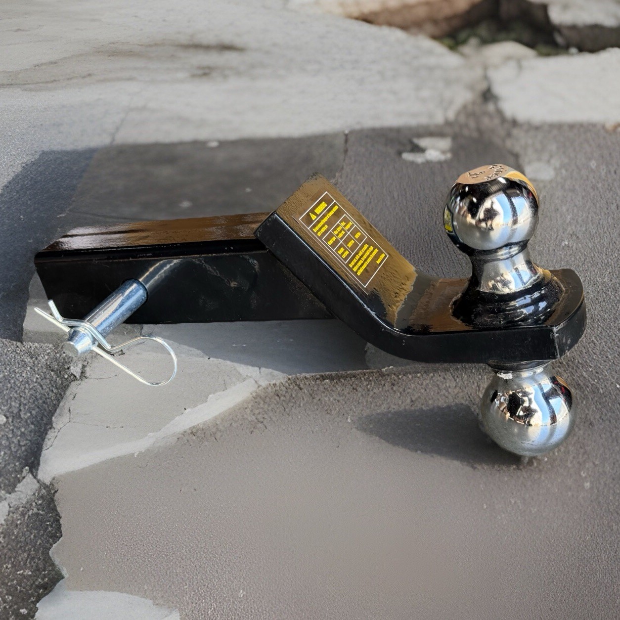 2" Drop  3/4" Raise Ball Towing Mount 1- 7/8" & 2" Dual Trailer Hitch Ball W/pin