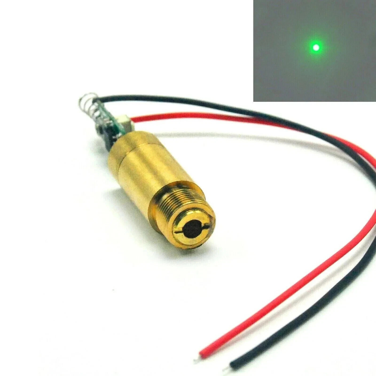 Locator 532nm 200mW Green Dot Brass Laser Diode Module Driver 3.7V-5V