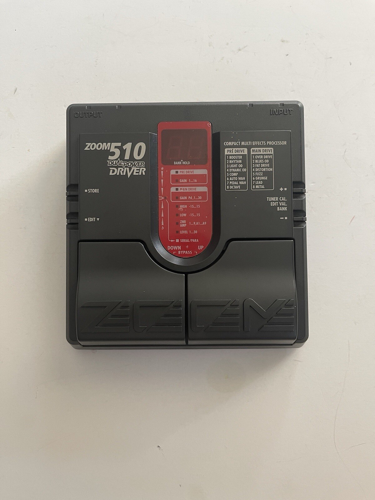 Zoom 510 Dual Power Driver Overdrive Rare Vintage Guitar Multi Effects Pedal
