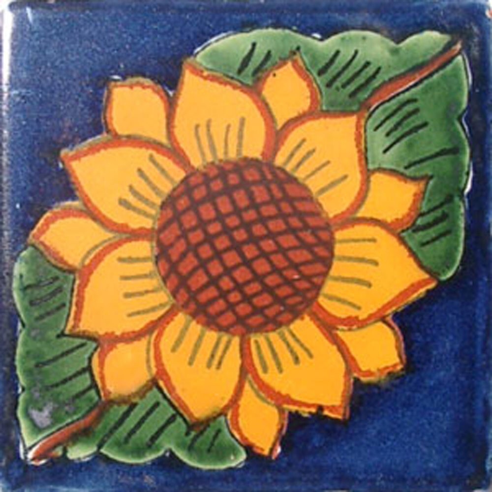 C#025)) MEXICAN TILE SAMPLE WALL FLOOR TALAVERA MEXICO CERAMIC HANDMADE POTTERY