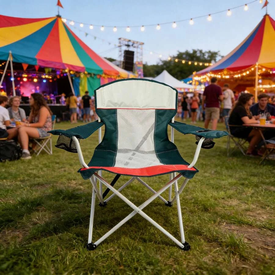 NEW Oversized Mesh Camping Chair Carry Bag Cup Holders FREE SHIPPING