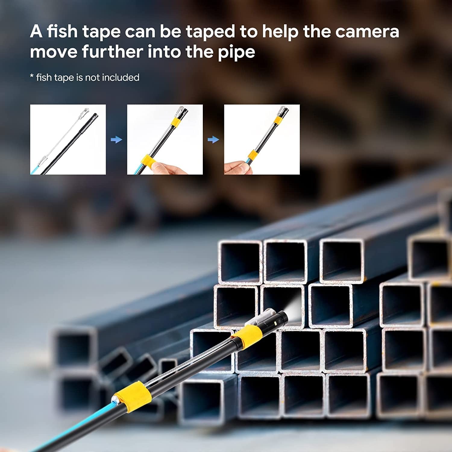 Drain Pipe Tool: 50FT Endoscope Camera, Carrying Case