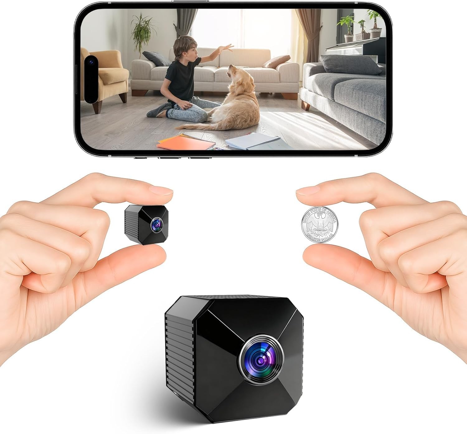 Mini Cámara Oculta WiFi Espía Pequeña 4K Ultra HD Recargable Camara De Seguridad