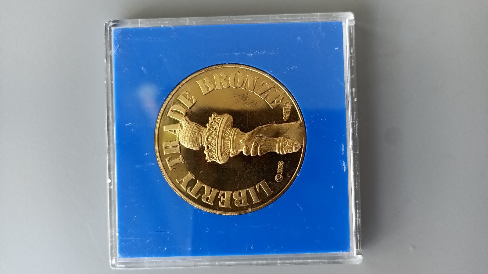 JCPenney Liberty Bronze Token Centennial 1986 in Display Case