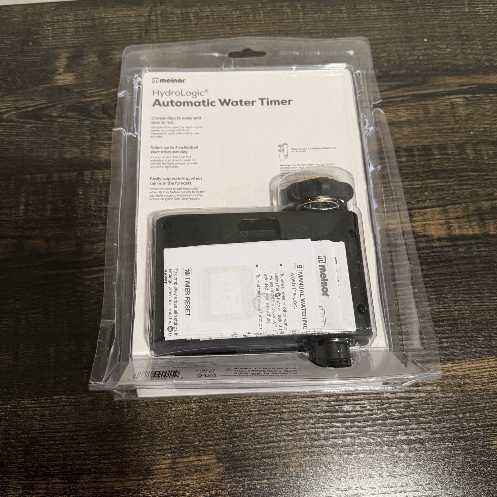 Melnor HydroLogic Automatic Water Timer 1- Zone Outlet - 4 Start Times - 5116643