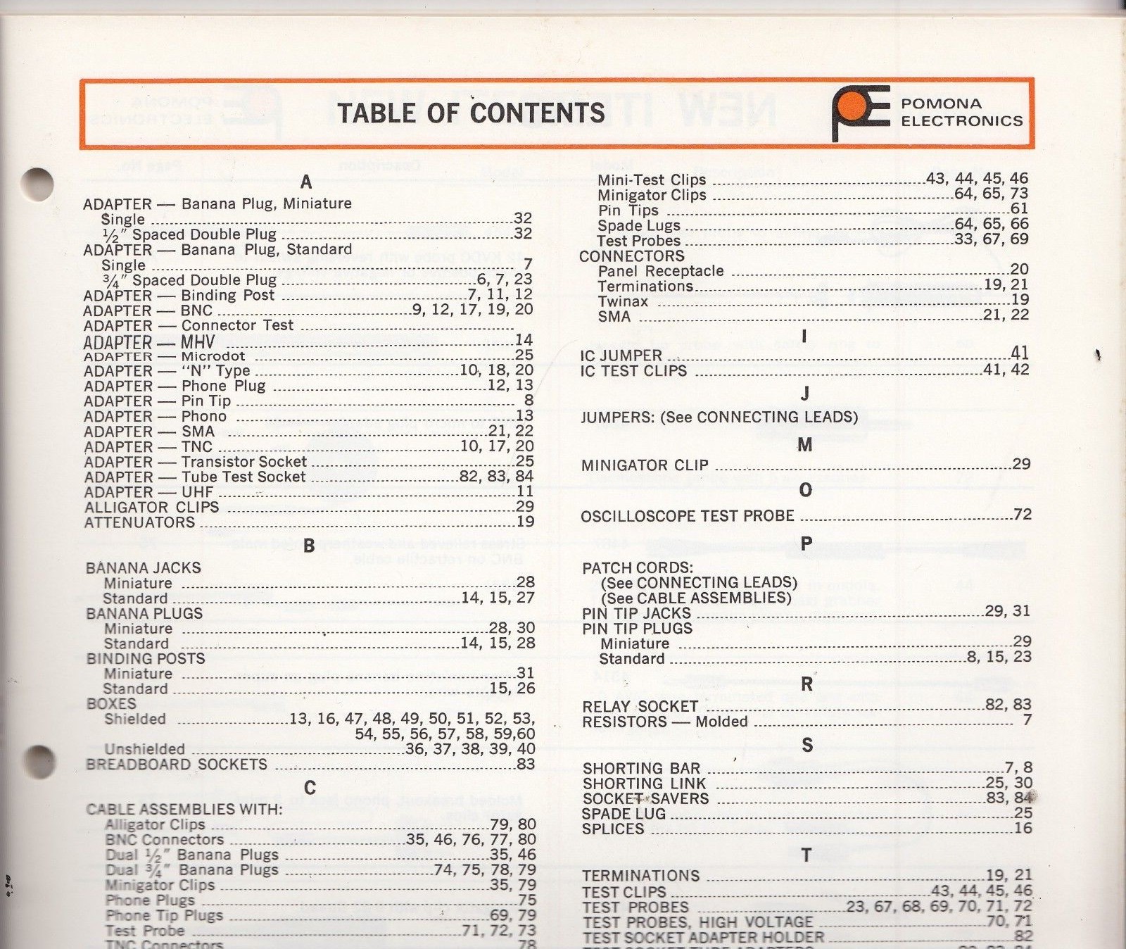 1978 Pomona Electronics Electronic Test Accessories Catalog , Banana Plug post