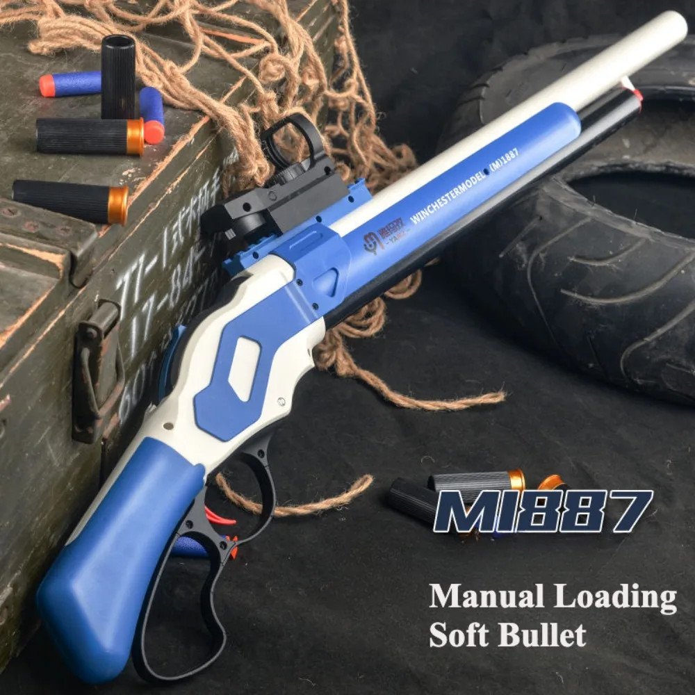 M1887 Winchester Shell Ejection Shotgun, Manual Soft Bullet Launcher Toy