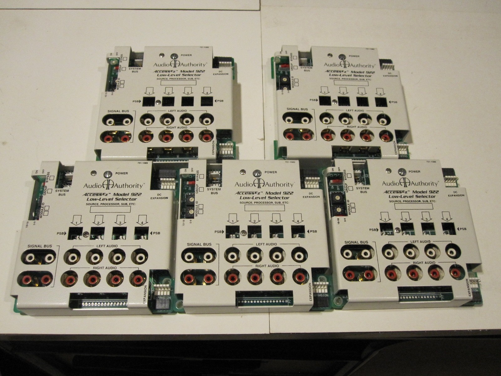 (Lot of 5) Audio Authority Access EZ Model 922-  Low Level Selector Module