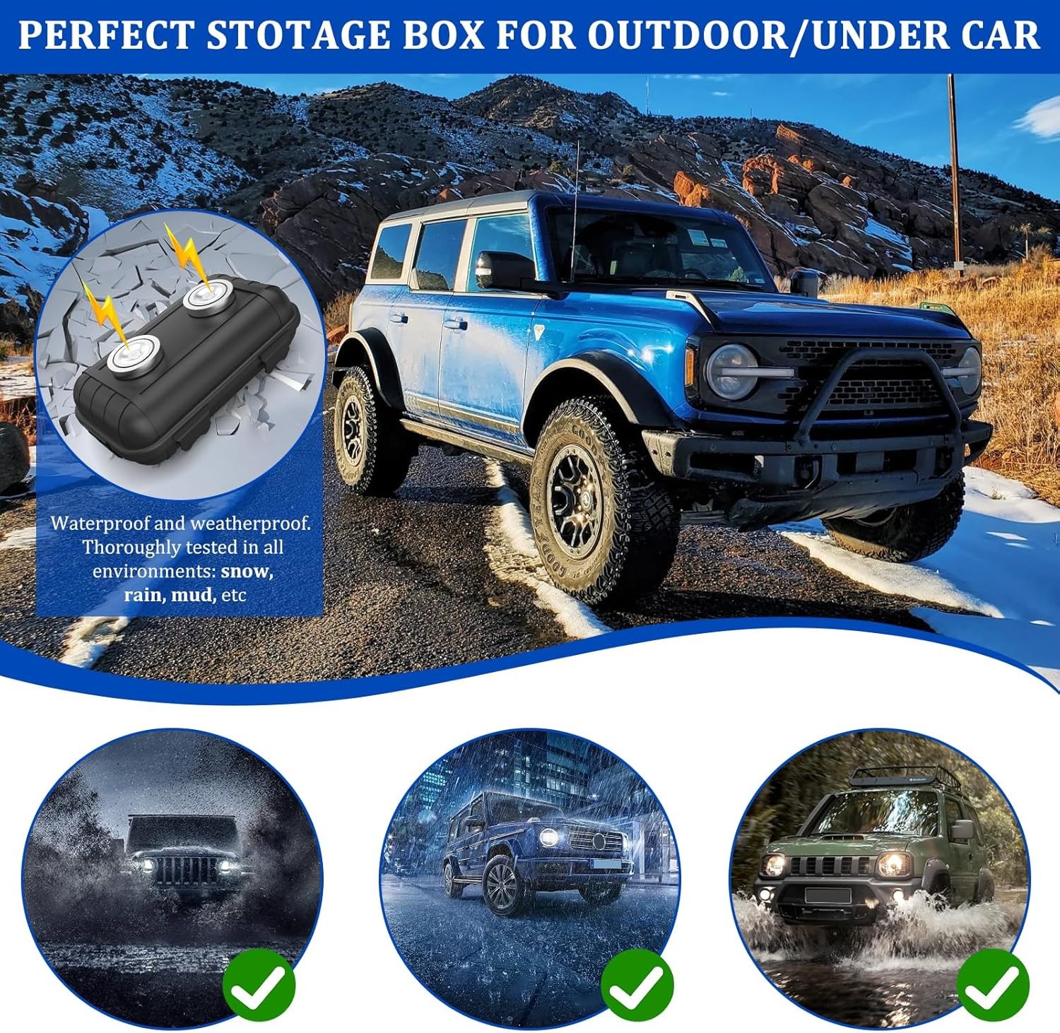 Stash Box For Under Car Key Holder Magnet hidden Hide Spare under truck car