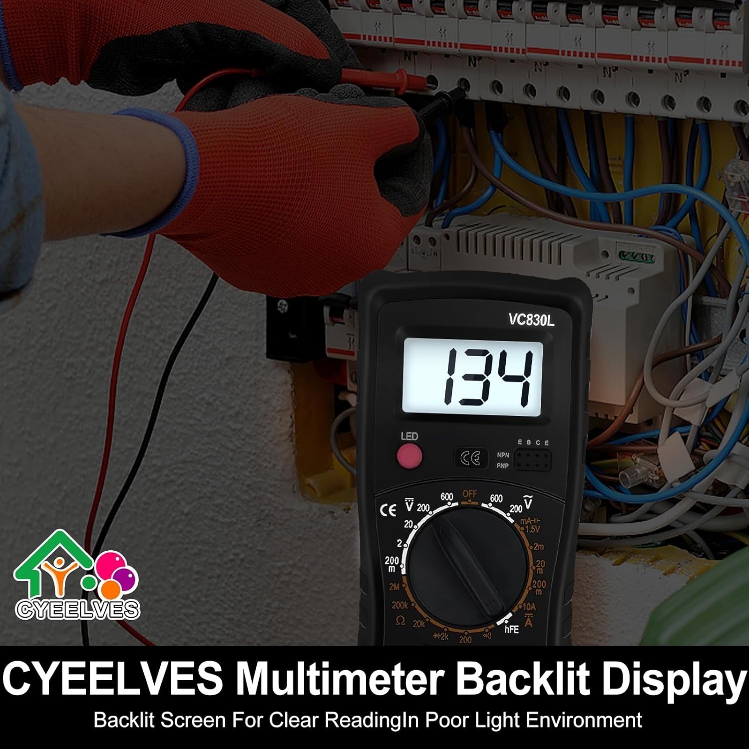 Versatile Pocket-Sized Multimeter with LCD Display for Electrical Measurements