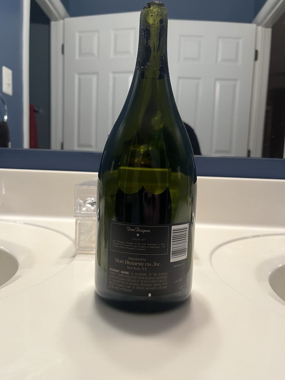 Empty Bottle Dom Pérignon Vintage 2009 Champagne