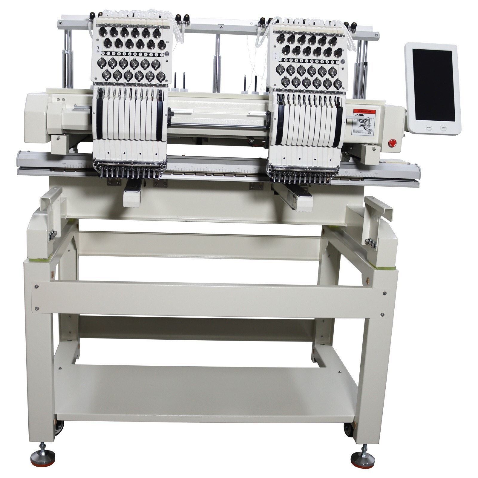 Double-Head 12 Needles Automatic Embroidery Machine Flat Hat DIY 15.7*19.7in
