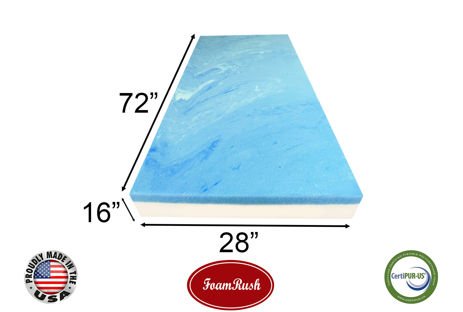 16" Moroccan Floor Upholstery Foam Cushion Insert-Compatible for AsalaLiving