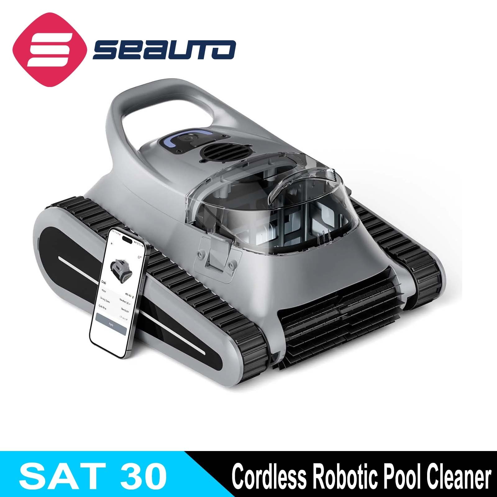 Seauto SAT30 Robotic Pool Vacuum cleaner  Wall Climbing/Automatic/App Support