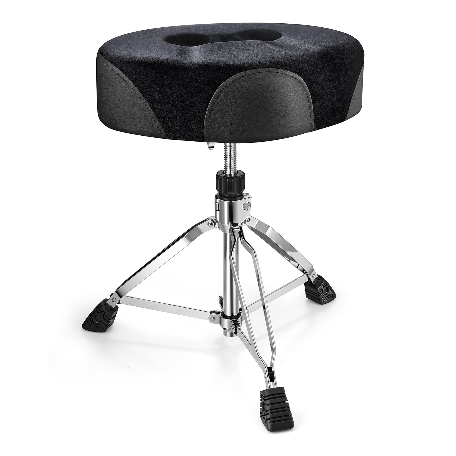 Donner Saddle Drum Throne Drum Stool Thick Memory Foam Ergonomic Seat Adjustable