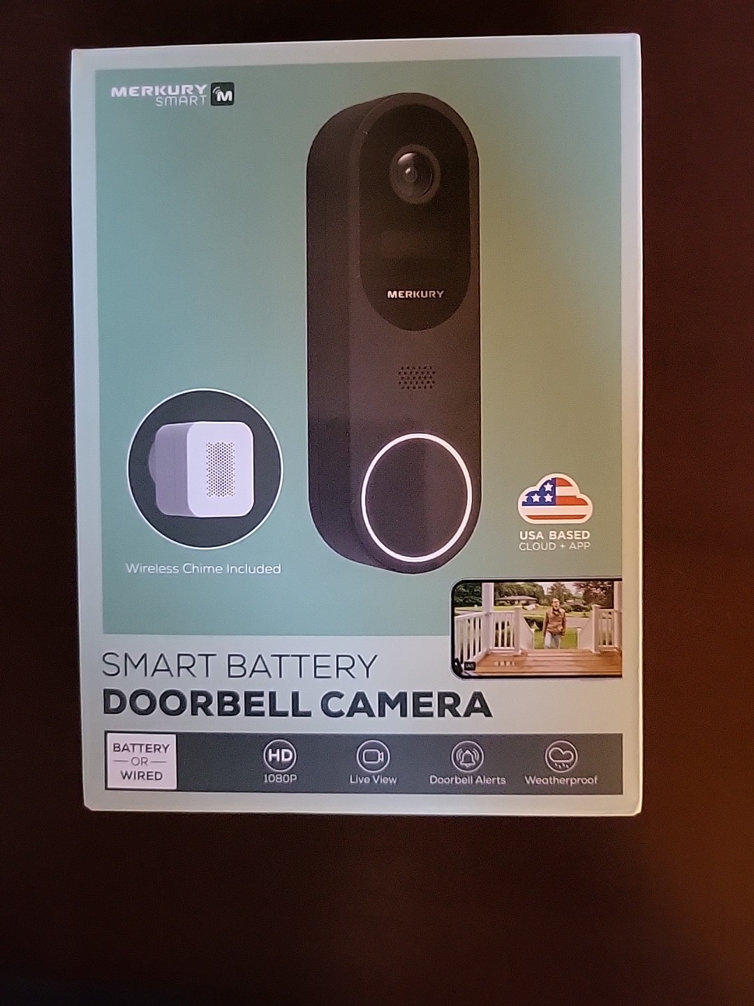 Merkury Smart Battery Doorbell Cam w/ Chime & USB | Alexa Google Ready | New!!!