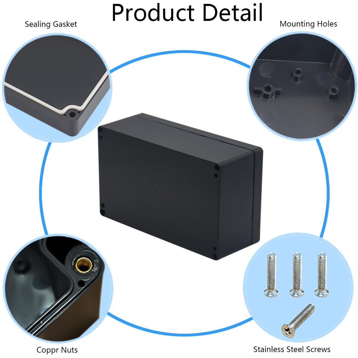Project Box ABS Plastic Black Electrical Boxes IP65 Waterproof DIY Electronic J