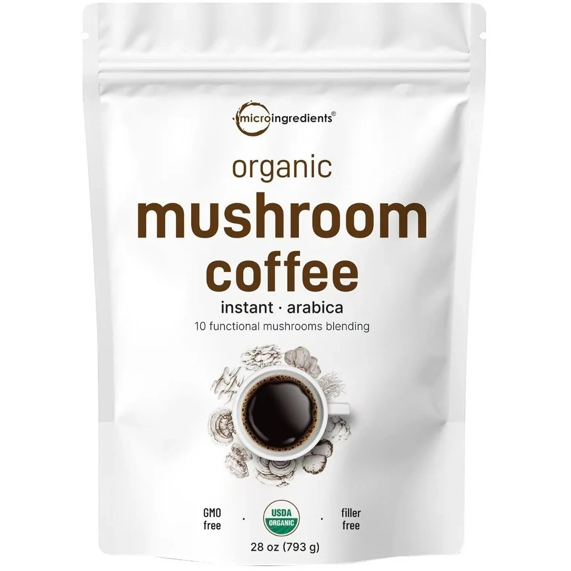 Organic Instant Mushroom Coffee, 28 oz (793 g)