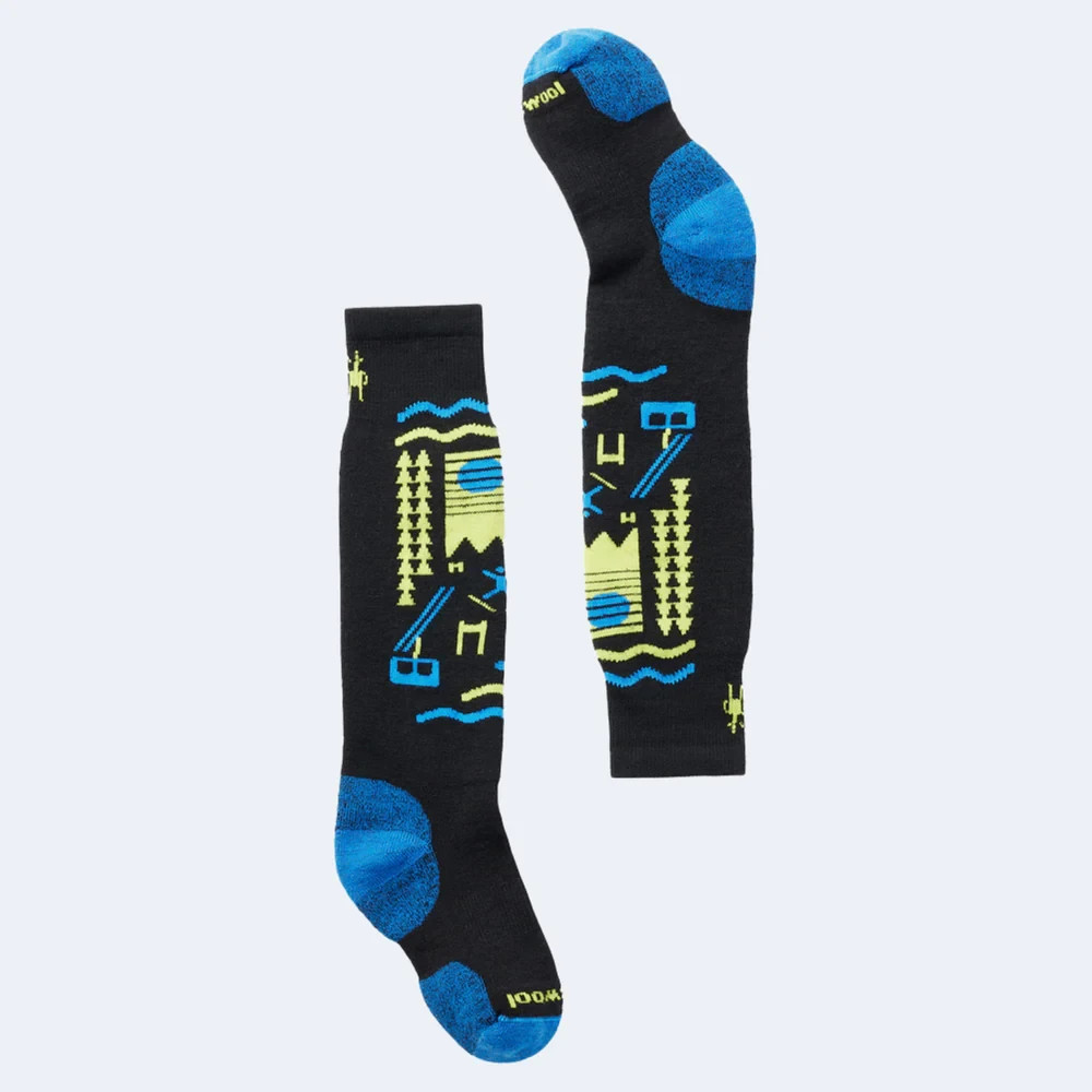 NEW Smartwool Full Cushion Ski Day Kids Over the Calf Sock Medium Black