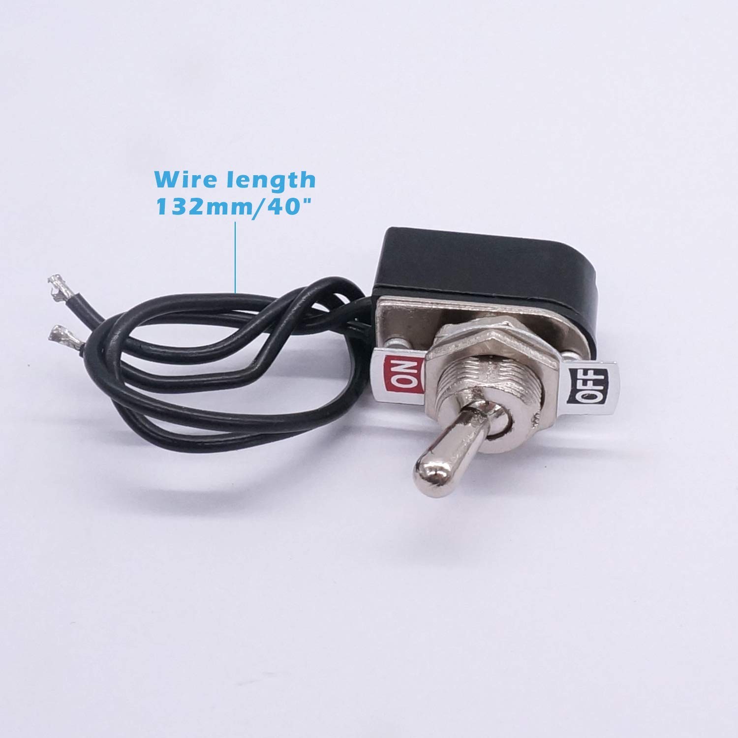 Taiss 2pcs Toggle Switch SPST 2 Position Latching ON/Off 6A AC 125V /10A DC 1...