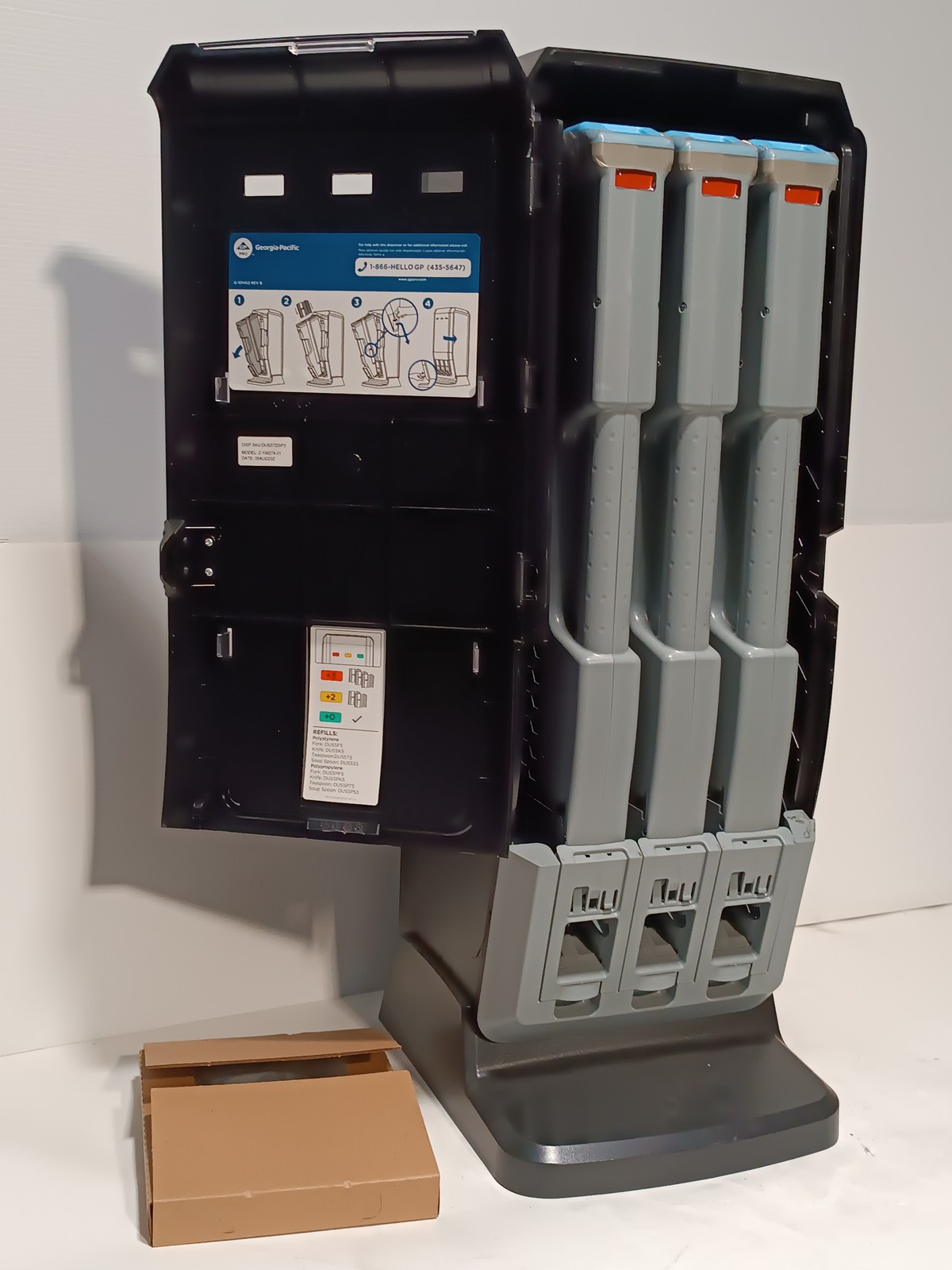 Georgia-Pacific Dixie Ultra Z-100274-01 3-bay cutlery dispenser stand