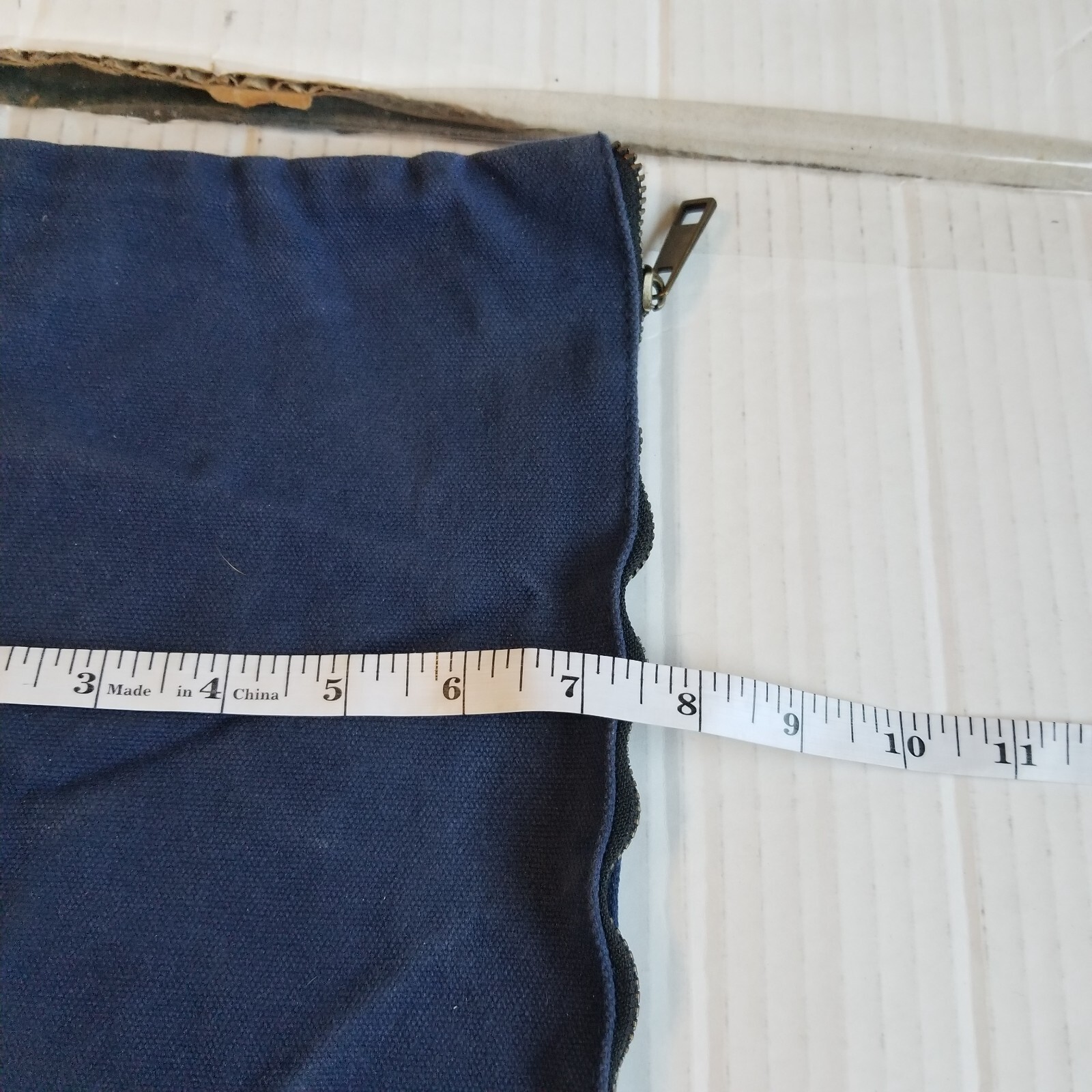 Readywares Supply Co Blue Canvas Small Zipper Pouch 7x10