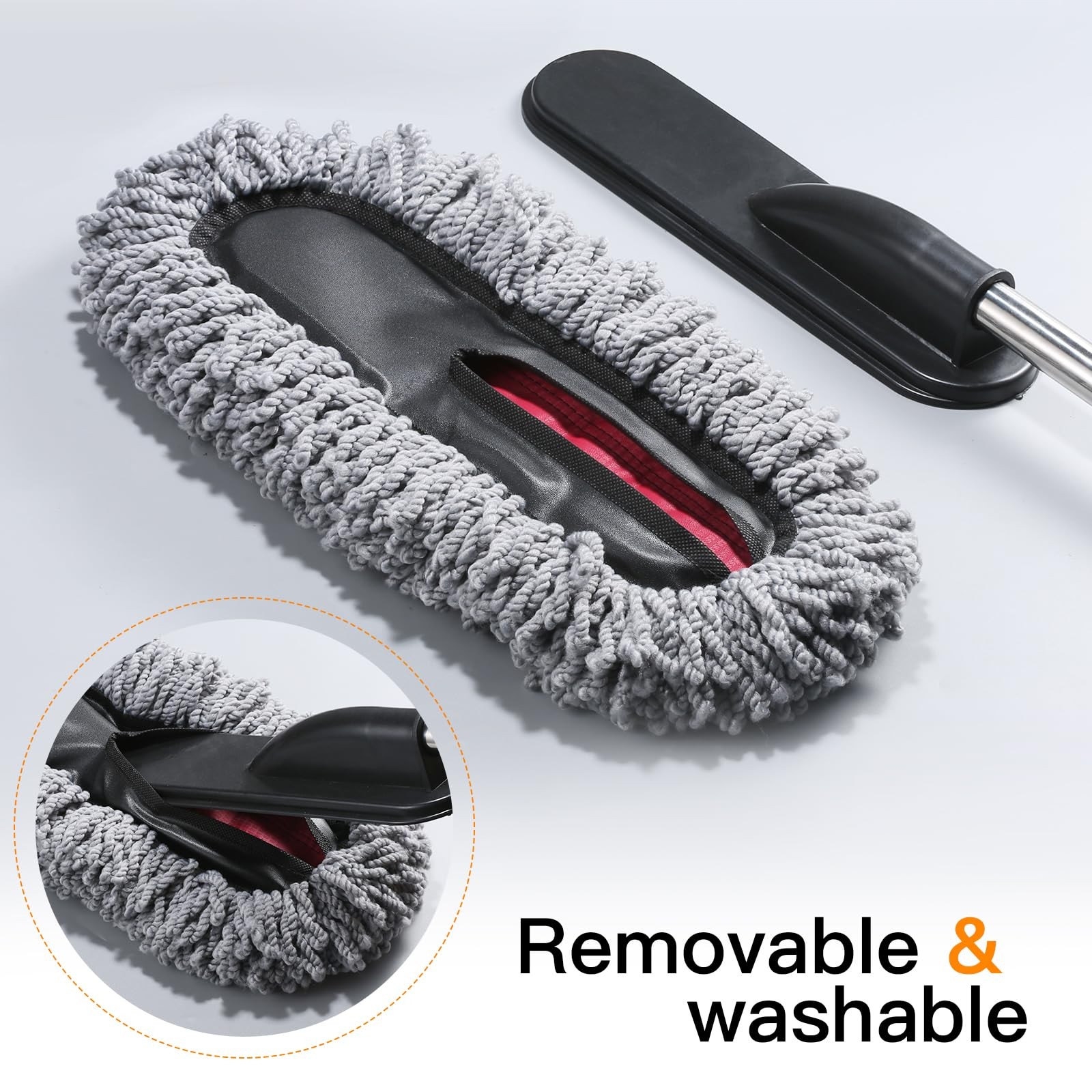 IPELY 3 Pack Large Microfiber Car Interior and Exterior Duster (Kit), Gray