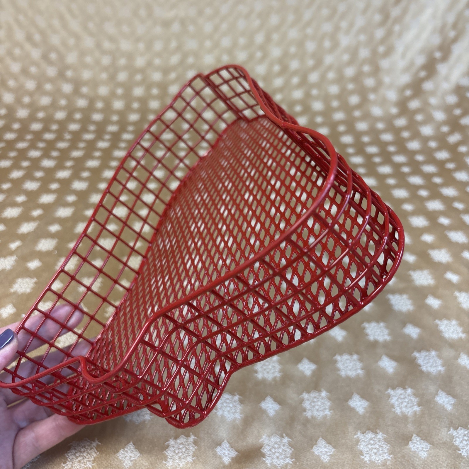 Three Red Christmas Bell-Shaped Nesting Baskets - Never Used!
